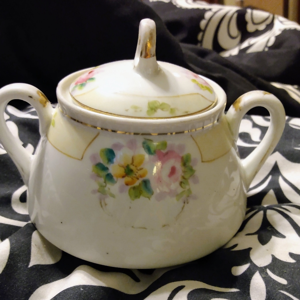 Vintage Handpainted Nippon Sugar Bowl